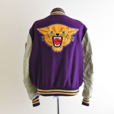 画像1: 1980s DeLONG 袖レザースタジャン　 "MADE IN USA"　 表記44  (1)