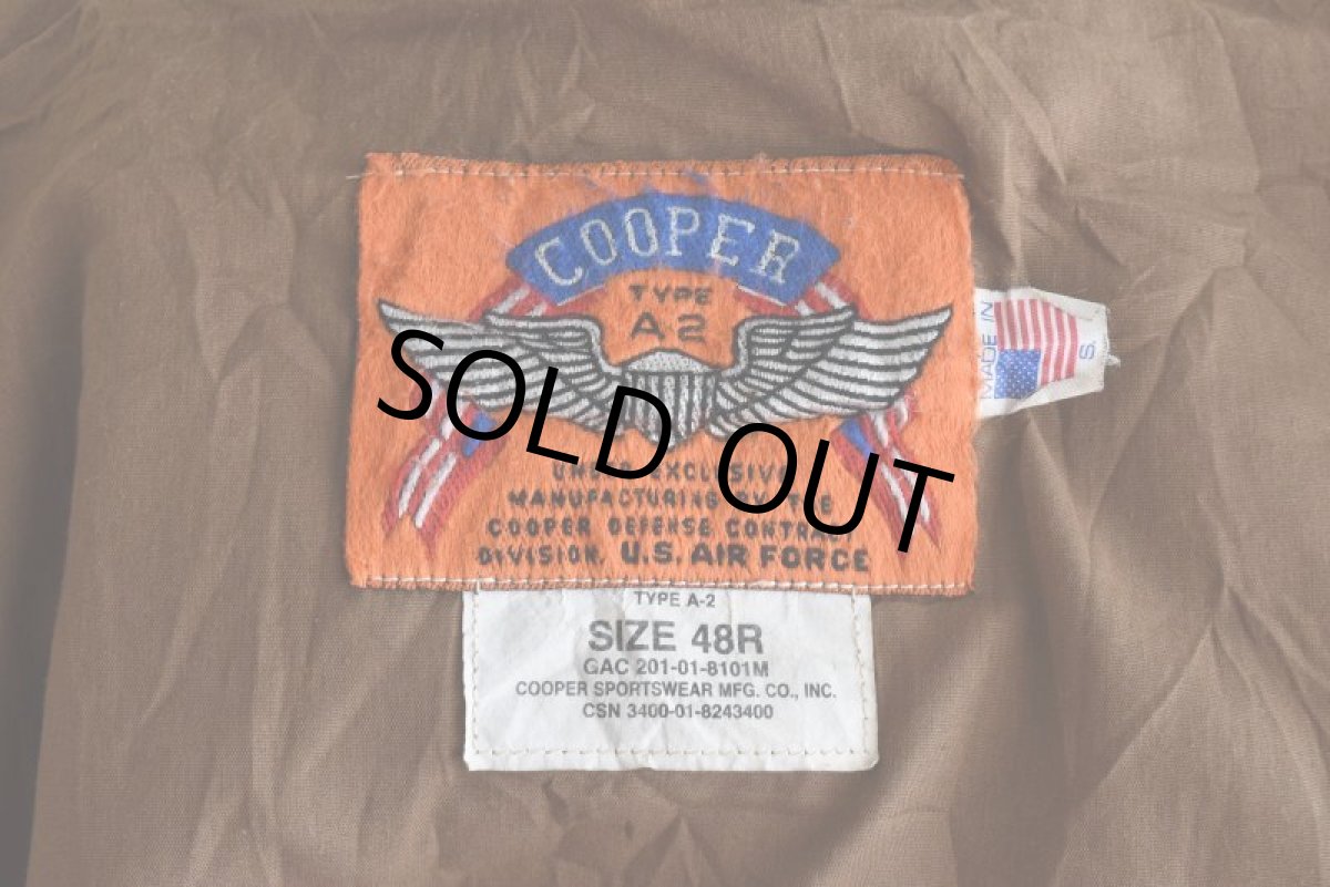 画像5: 1980-90s COOPER A-2フライトレザージャケット　 "MADE IN USA"　 表記48R  (5)