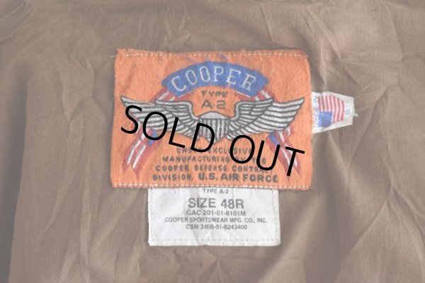 画像5: 1980-90s COOPER A-2フライトレザージャケット  "MADE IN USA"  表記48R