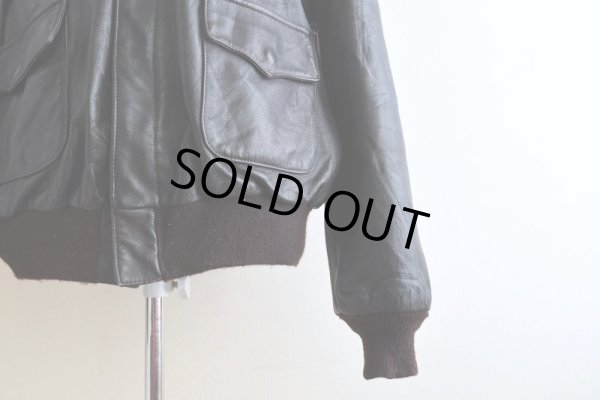 画像12: 1980s PROTECH INC A-2フライトレザージャケット　 "MADE IN USA"　 表記44 