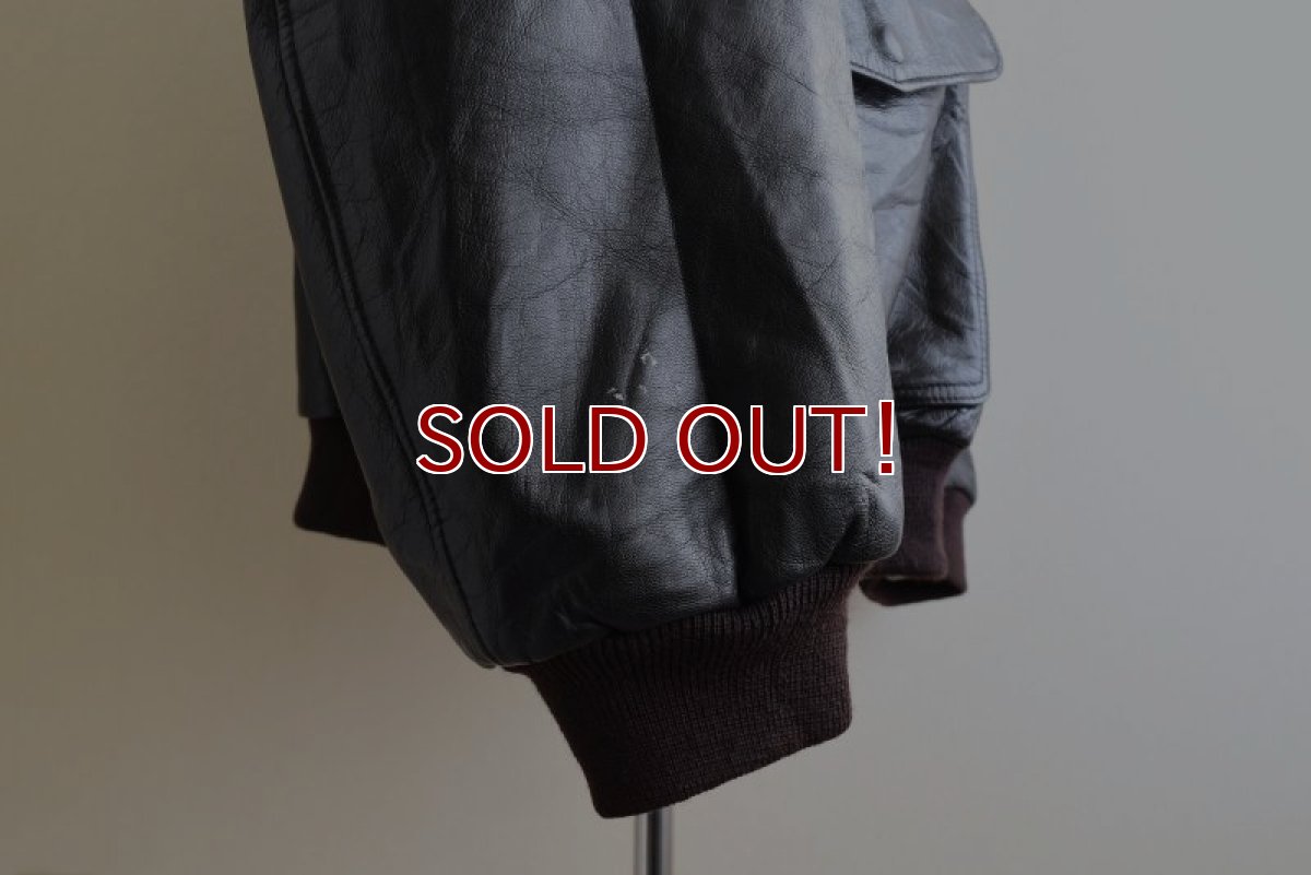 画像17: 1990s L.L.Bean A-2 TYPE レザージャケット　 "MADE IN USA"　 表記XXL-TALL  (17)