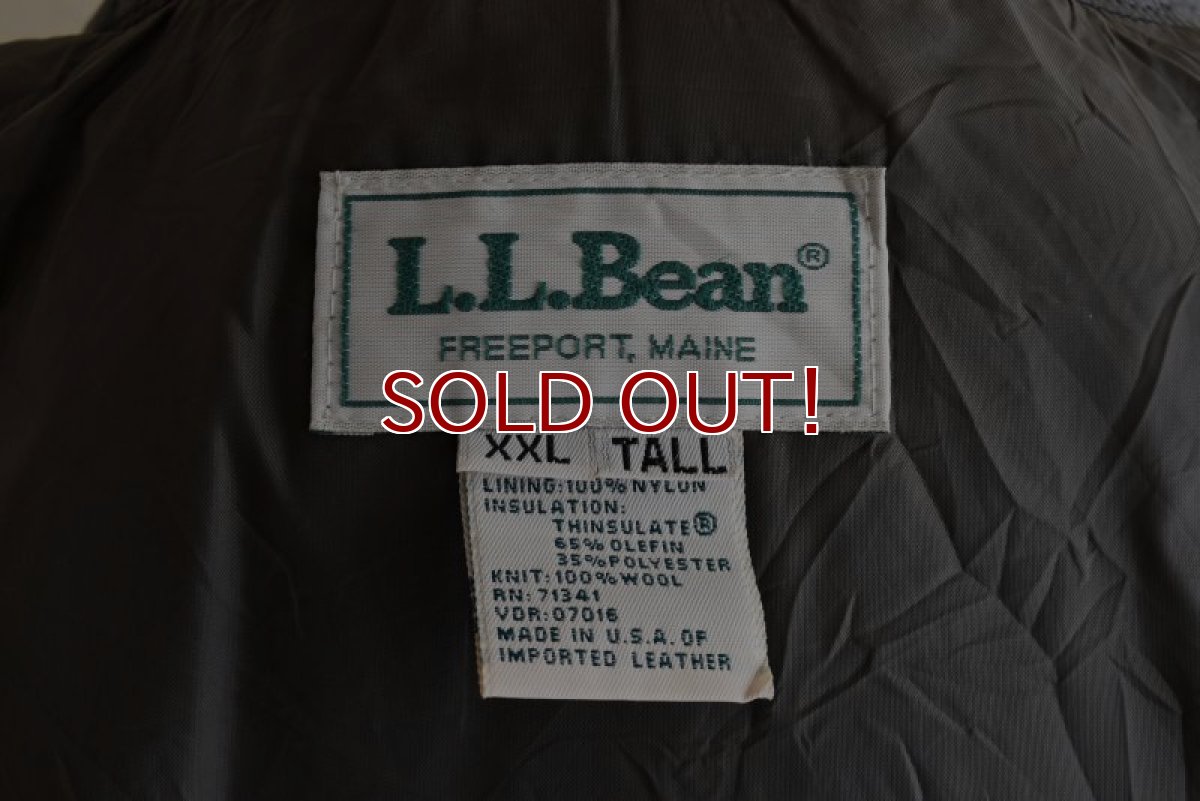 画像6: 1990s L.L.Bean A-2 TYPE レザージャケット　 "MADE IN USA"　 表記XXL-TALL  (6)