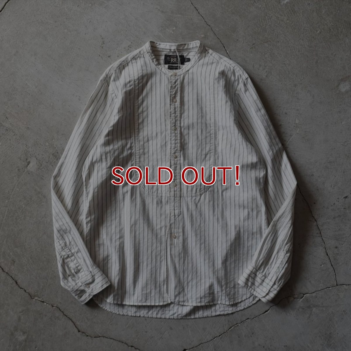 画像1: RRL RALPH LAUREN バンドカラーシャツ　 表記L  (1)