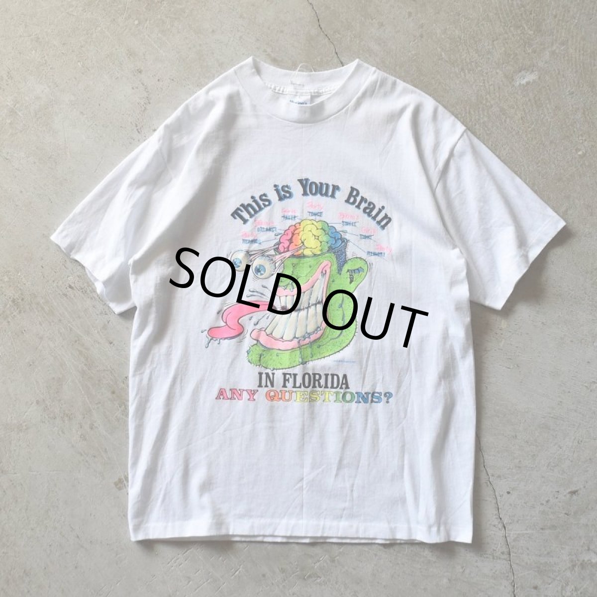 画像1: 1990s THIS IS YOUR BRAIN Tシャツ　 "MADE IN USA"　 表記L  (1)
