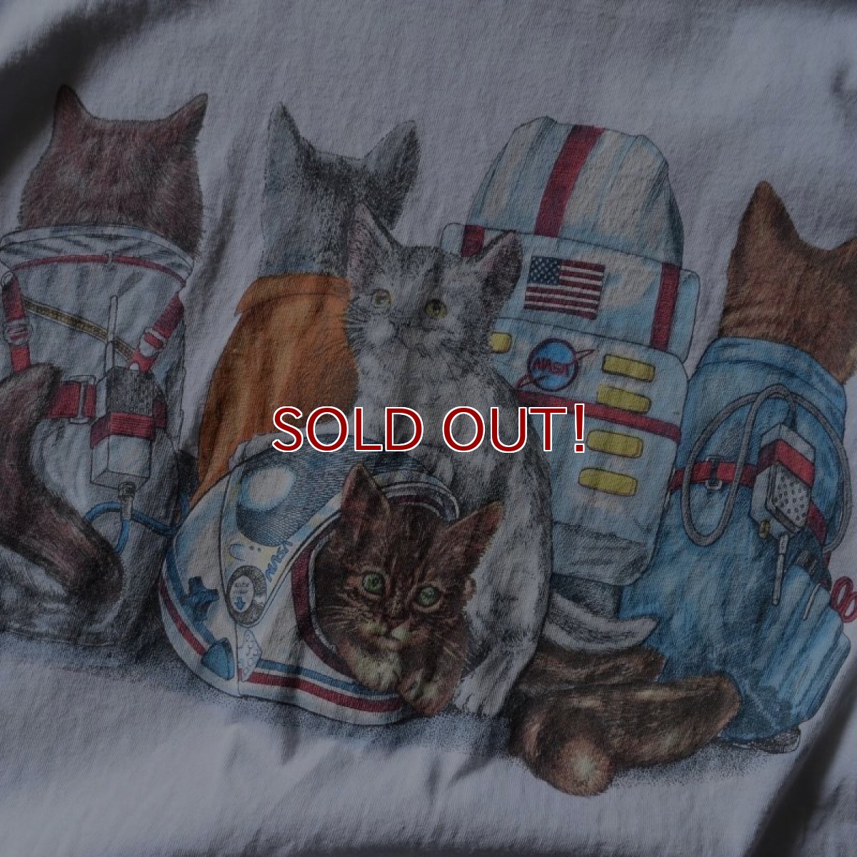 画像6: NASA HEADQUARTERS "ねご" 両面プリントTシャツ　 表記L  (6)