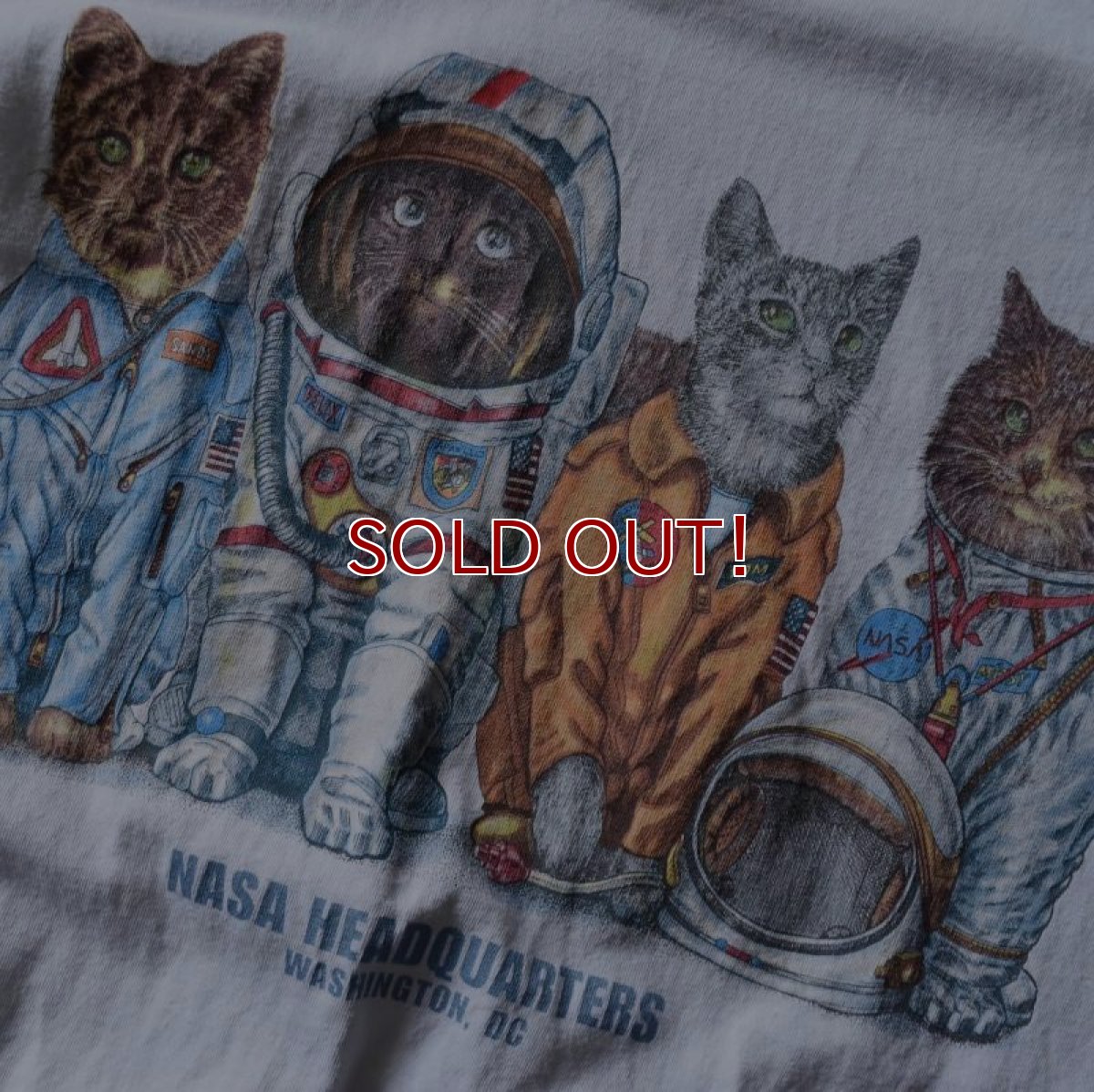 画像5: NASA HEADQUARTERS "ねご" 両面プリントTシャツ　 表記L  (5)