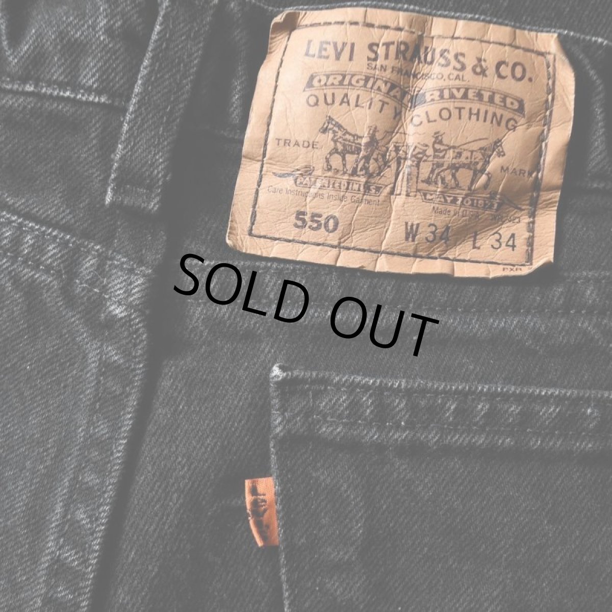 画像2: 1990s Levi's 550ブラック /オレンジタブ　 "MADE IN USA"　 表記W34 L34  (2)