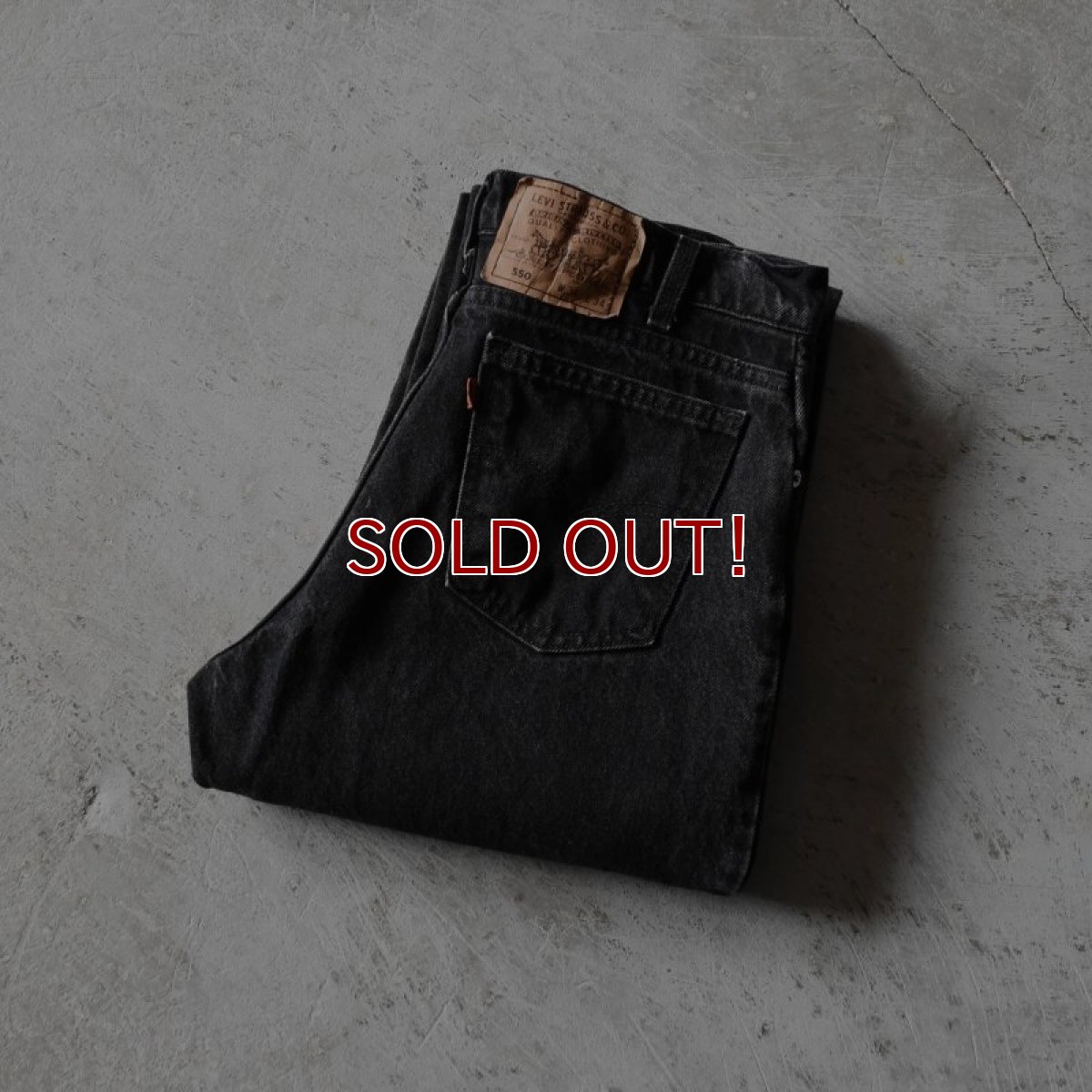 画像1: 1990s Levi's 550ブラック /オレンジタブ　 "MADE IN USA"　 表記W34 L34  (1)