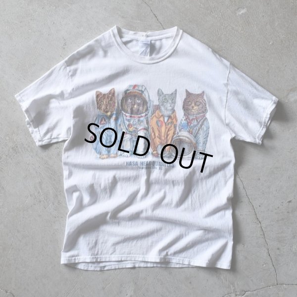 画像1: NASA HEADQUARTERS "ねご" 両面プリントTシャツ　 表記L 