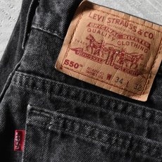画像2: 1990s Levi's 550ブラック /RELAXED FIT TAPERD LEG　 "MADE IN USA"　 表記W34 L32  (2)