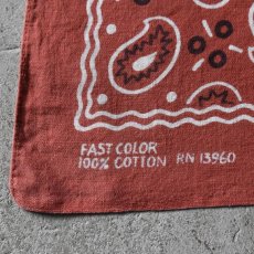 画像2: 1960-70s FAST COLOR クッキー柄バンダナ　 "RN13960/MADE IN USA"  (2)