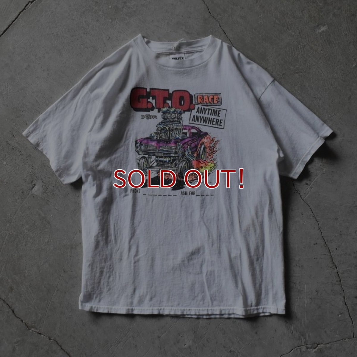 画像1: 1990s ED ROTH G.T.O. RACE Tシャツ　 表記XL  (1)