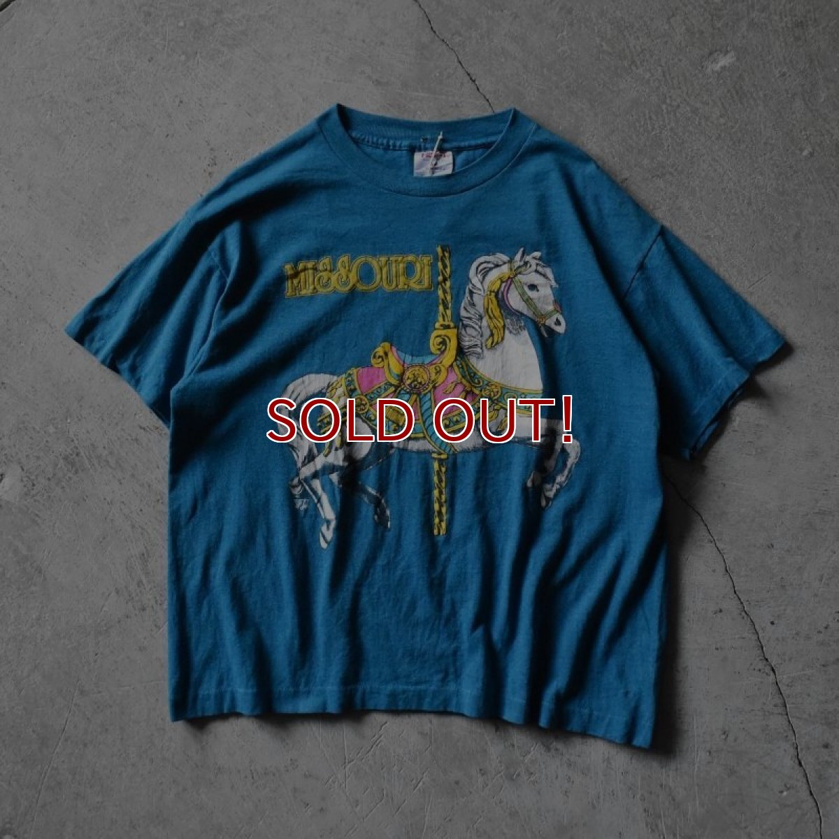 画像1: 1990s MISSOURI 回転木馬Tシャツ　 "MADE IN USA"　 表記L  (1)