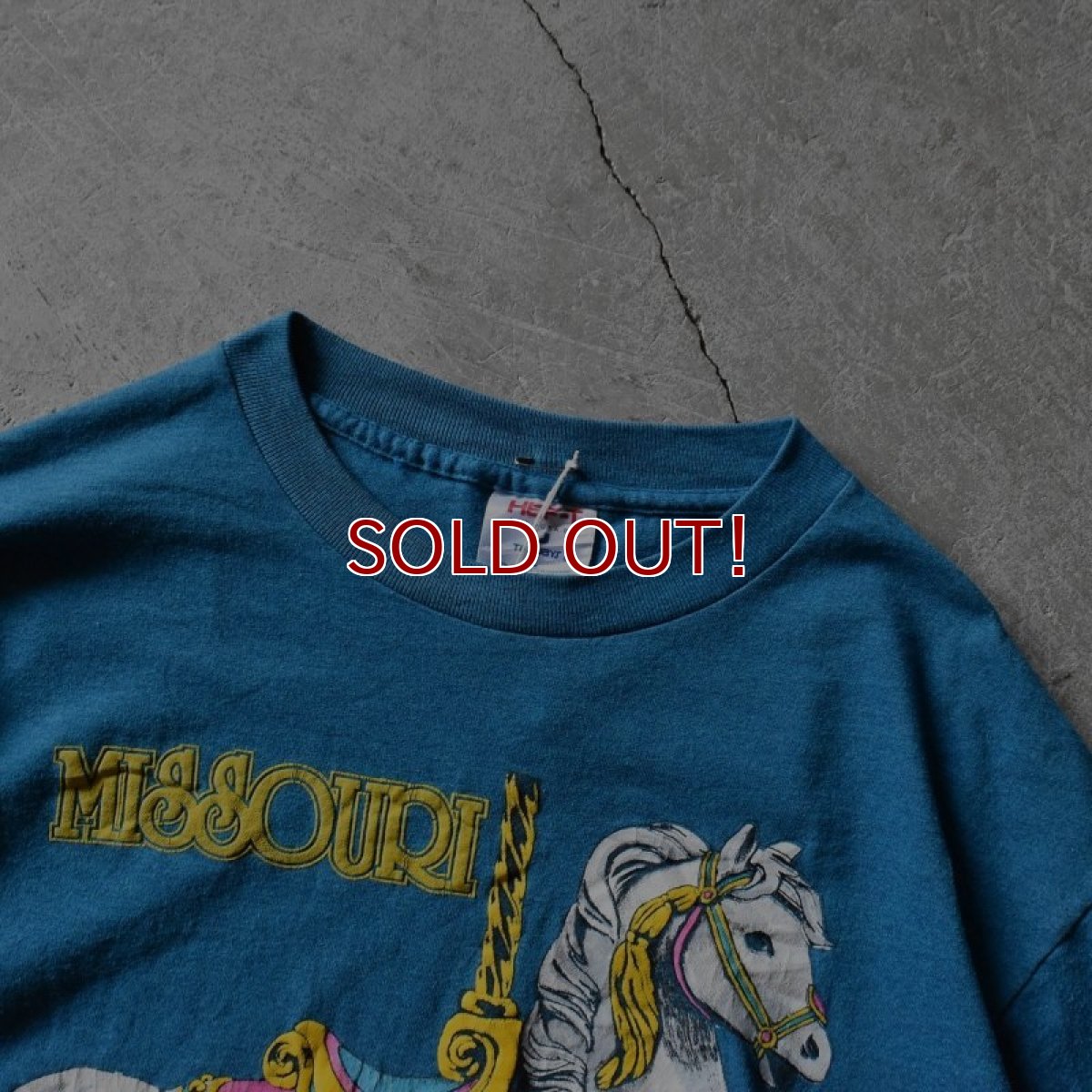 画像2: 1990s MISSOURI 回転木馬Tシャツ　 "MADE IN USA"　 表記L  (2)