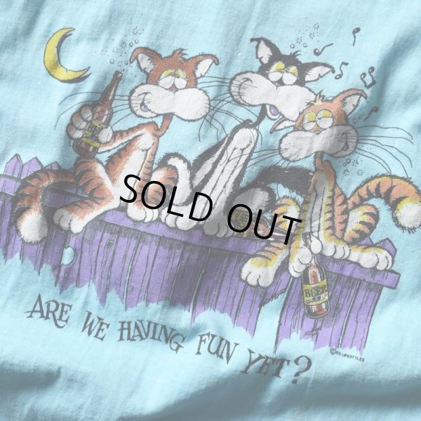 画像4: 1980s ARE WE HAVING FUN YET? ねごTシャツ  "MADE IN USA"  表記M