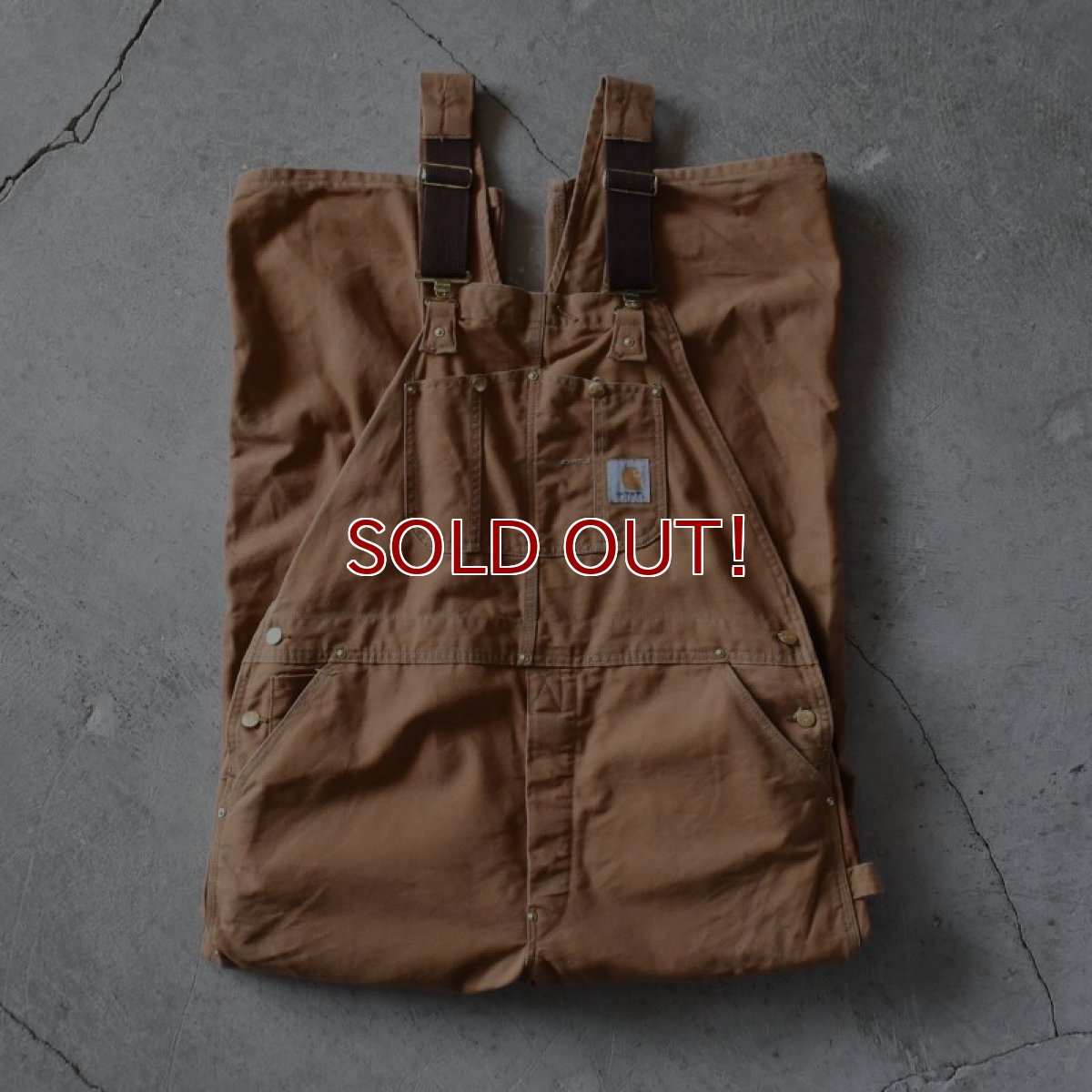 画像1: 1990s Carhartt ダブルニーダックオーバーオール　 実寸W42  (1)