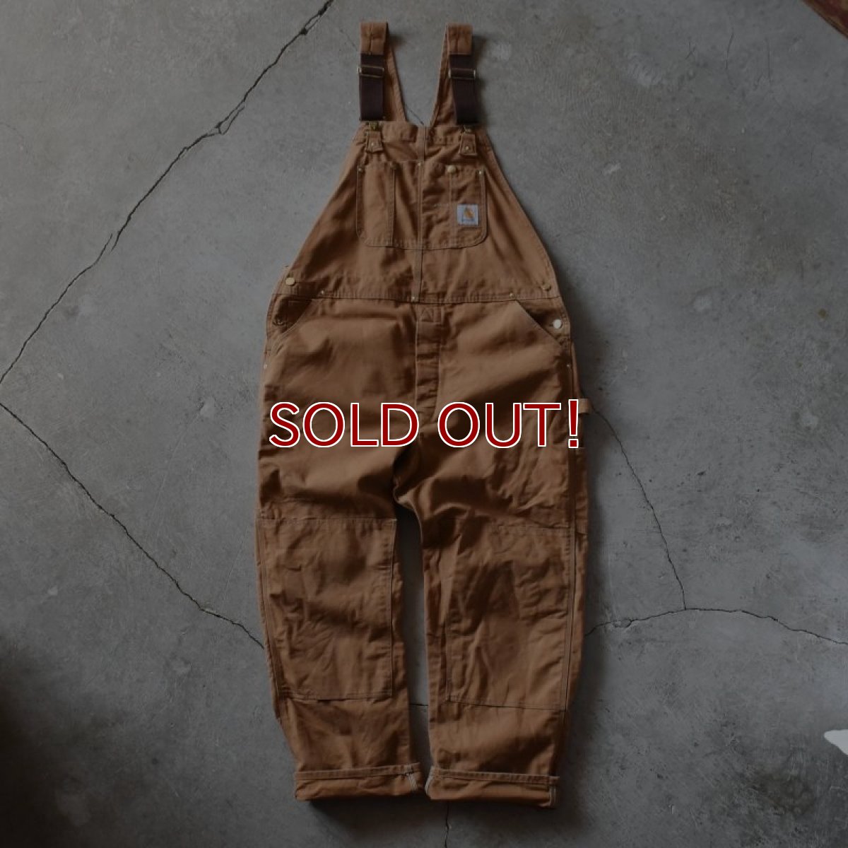 画像2: 1990s Carhartt ダブルニーダックオーバーオール　 実寸W42  (2)