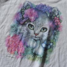 画像4: 1990s 美人猫アートTシャツ　 "MADE IN USA"　 表記L  (4)