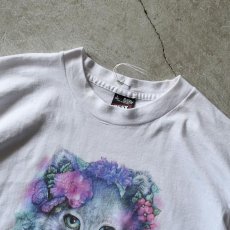 画像2: 1990s 美人猫アートTシャツ　 "MADE IN USA"　 表記L  (2)