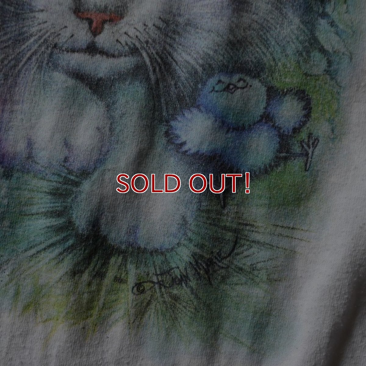 画像6: 1990s 美人猫アートTシャツ　 "MADE IN USA"　 表記L  (6)