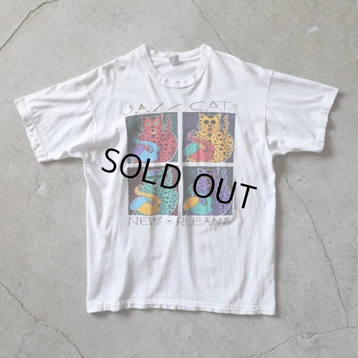 画像1: 1990s JAZZ CATS アートTシャツ　 "MADE IN USA"　 表記XL  (1)