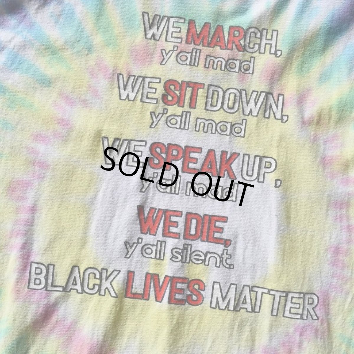 画像6: BLACK LIVES MATTER タイダイTシャツ　 表記2XL  (6)