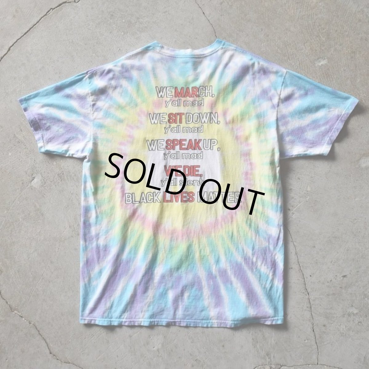 画像2: BLACK LIVES MATTER タイダイTシャツ　 表記2XL  (2)