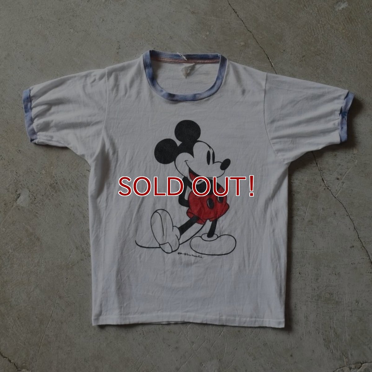 画像1: 1970-80s MICKEY MOUSE リンガーTシャツ　 "MADE IN USA"　 表記L  (1)
