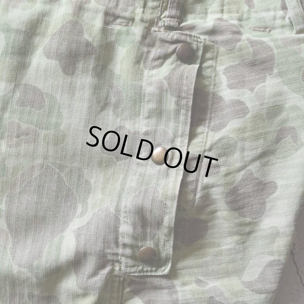 画像9: 1940s USMC P-1944 フロッグスキンHBTパンツ /カットオフ　  "1st MODEL"　 実寸W34  (9)