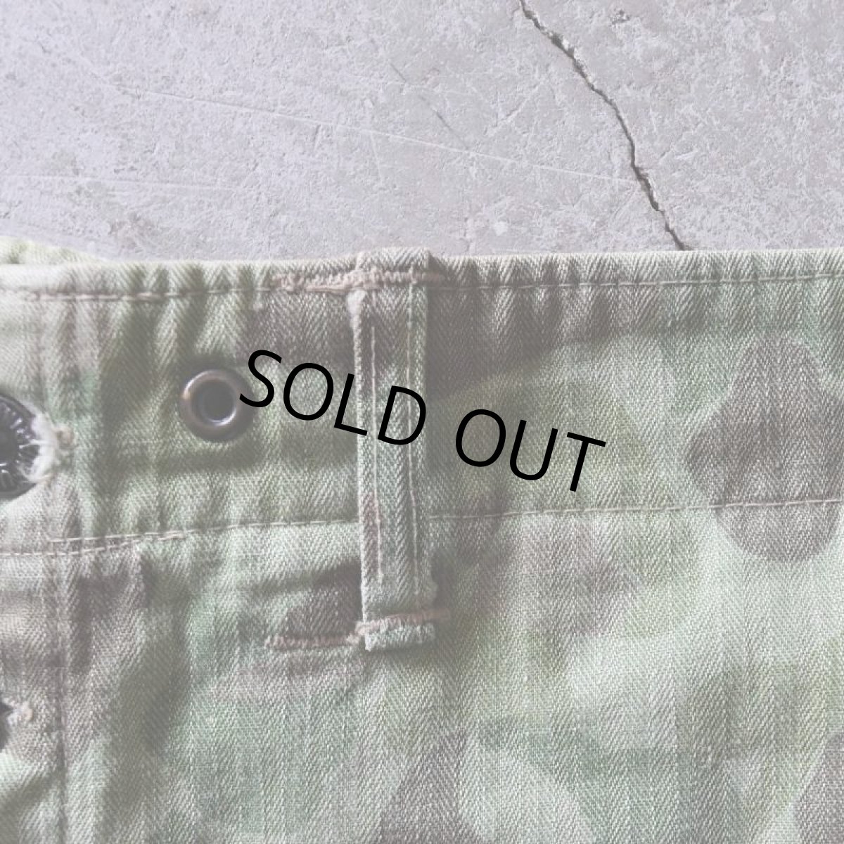 画像8: 1940s USMC P-1944 フロッグスキンHBTパンツ /カットオフ　  "1st MODEL"　 実寸W34  (8)