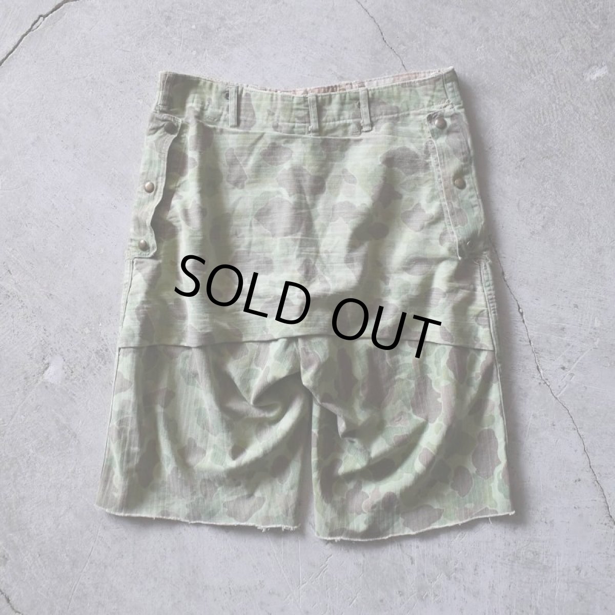 画像3: 1940s USMC P-1944 フロッグスキンHBTパンツ /カットオフ　  "1st MODEL"　 実寸W34  (3)