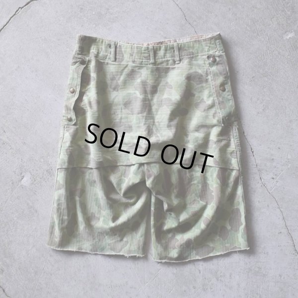 画像3: 1940s USMC P-1944 フロッグスキンHBTパンツ /カットオフ   "1st MODEL"  実寸W34