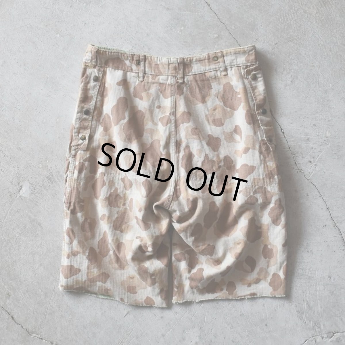 画像5: 1940s USMC P-1944 フロッグスキンHBTパンツ /カットオフ　  "1st MODEL"　 実寸W34  (5)