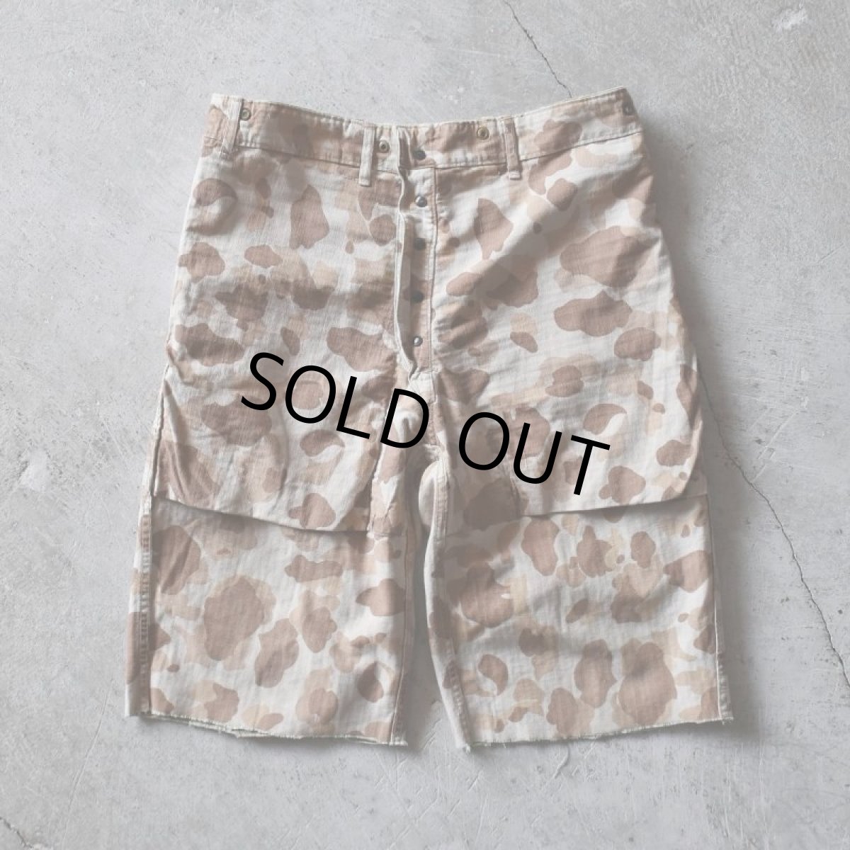 画像4: 1940s USMC P-1944 フロッグスキンHBTパンツ /カットオフ　  "1st MODEL"　 実寸W34  (4)