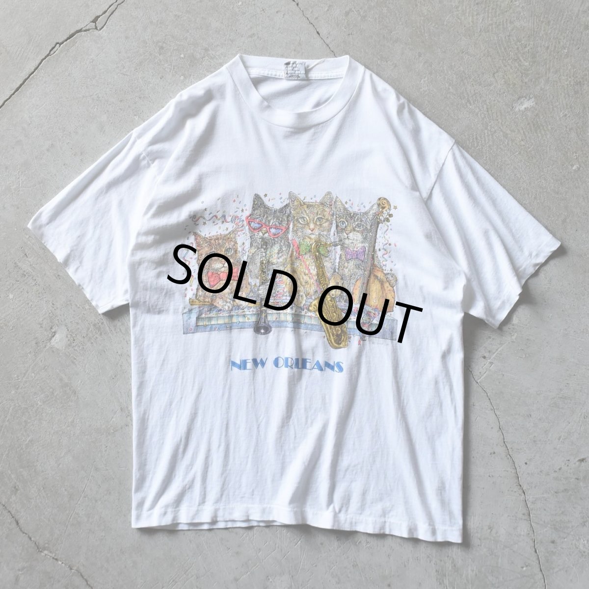 画像1: 1990s NEW ORLEANS ねごTシャツ　 "MADE IN USA"　 表記XL  (1)