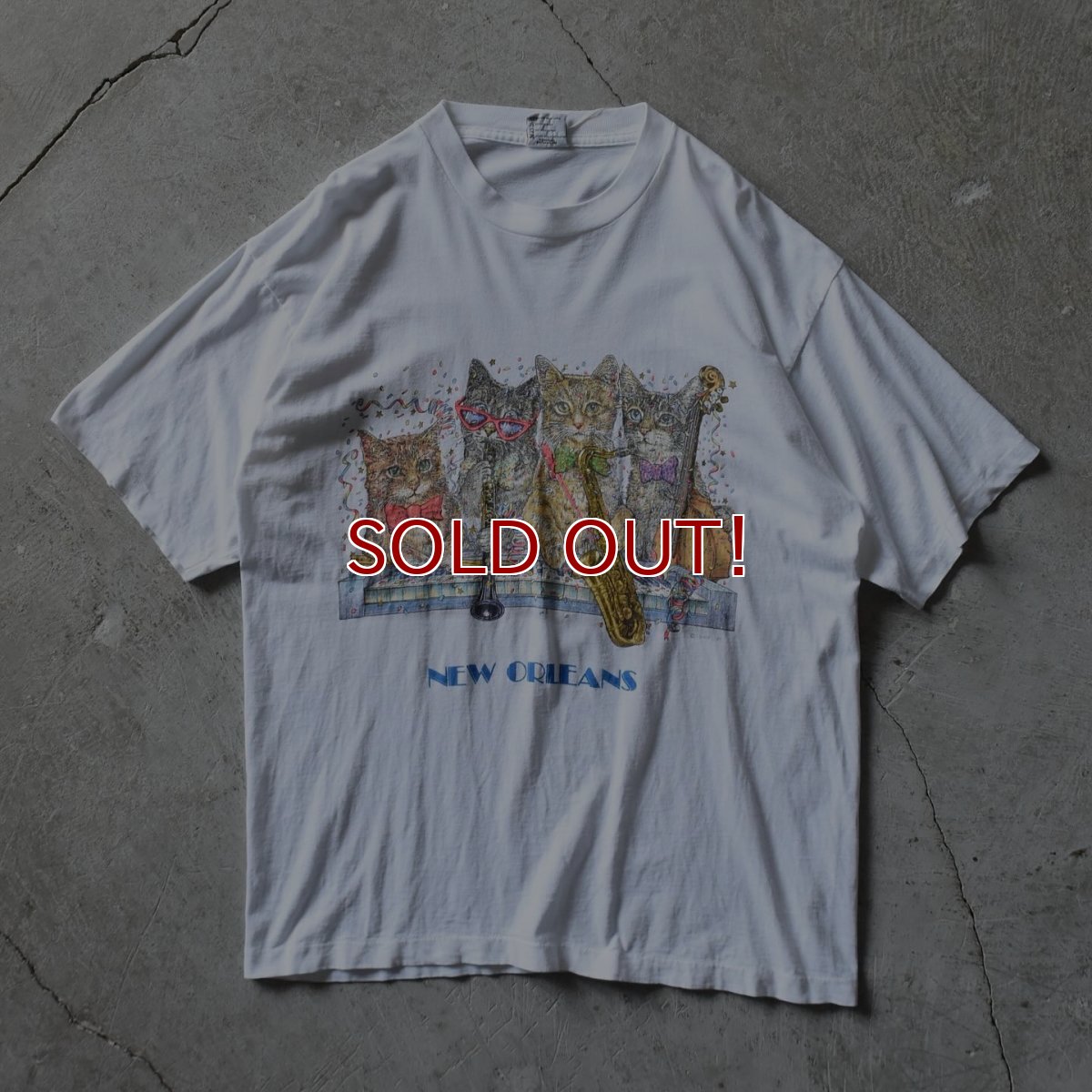 画像1: 1990s NEW ORLEANS ねごTシャツ　 "MADE IN USA"　 表記XL  (1)
