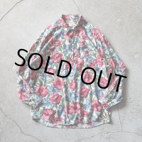 1990s BANANA REPUBLIC ボタニカル柄コットンシャツ　 表記L 