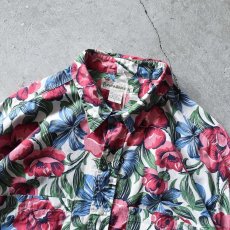 画像3: 1990s BANANA REPUBLIC ボタニカル柄コットンシャツ　 表記L  (3)