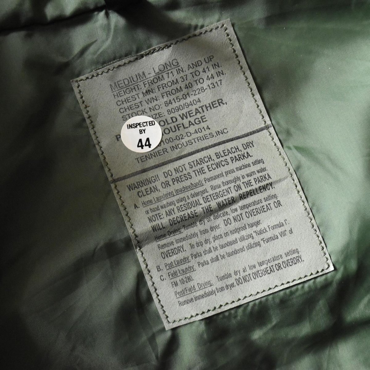 画像4: "DEAD STOCK"　 2000s US.ARMY ECWCS GEN1 ゴアテックスパーカー　 表記MEDIUM-LONG  (4)