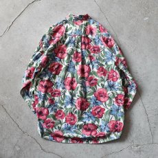 画像2: 1990s BANANA REPUBLIC ボタニカル柄コットンシャツ　 表記L  (2)