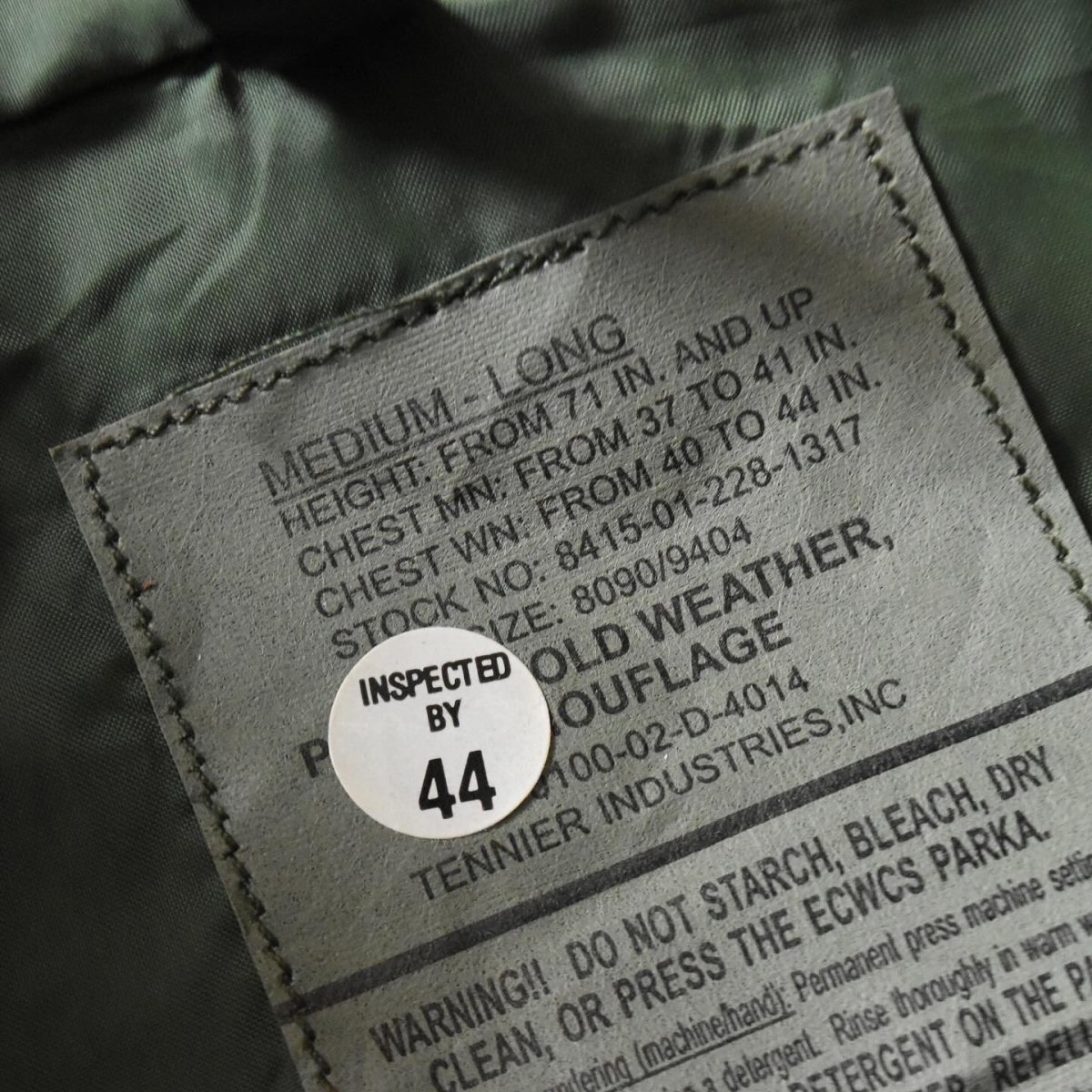 画像5: "DEAD STOCK"　 2000s US.ARMY ECWCS GEN1 ゴアテックスパーカー　 表記MEDIUM-LONG  (5)
