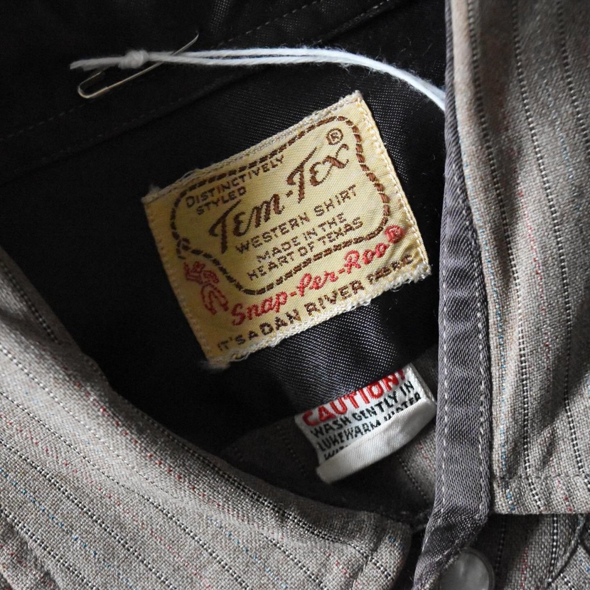 画像4: 1950s TEM-TEX レーヨンウエスタンシャツ　 "MADE IN USA"　 実寸SM  (4)