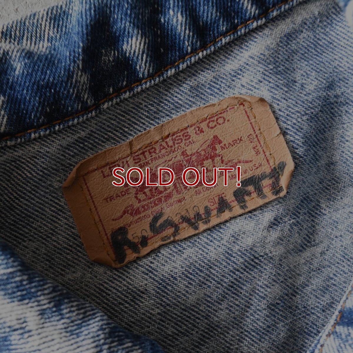 画像4: 1980s Levi's 70507-0219 ケミカルデニムジャケット　 "MADE IN USA"　 表記M  (4)