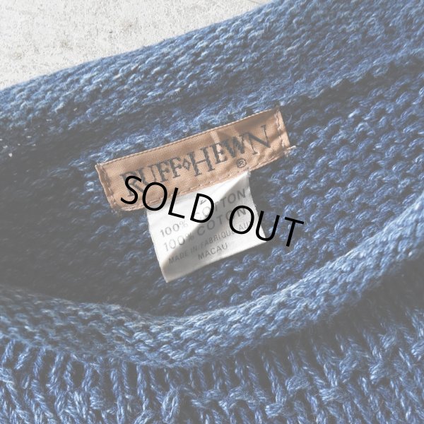 画像4: 1980s RUFF HEWN ロールネック インディゴニットコットンセーター　 表記L 