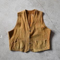 画像1: 1950s LEVI'S ショートホーンスウェードベスト　 実寸M  (1)