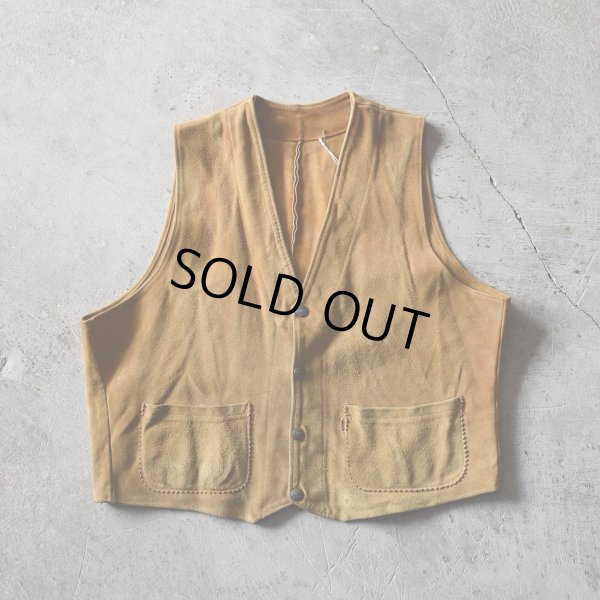 画像1: 1950s LEVI'S ショートホーンスウェードベスト　 実寸M 