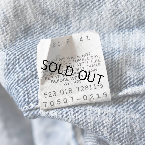 画像6: 1980s Levi's 70507-0219 ケミカルデニムジャケット　 "MADE IN USA"　 表記M 