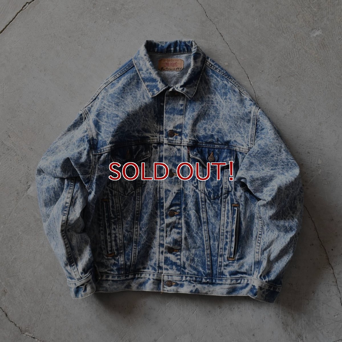 画像1: 1980s Levi's 70507-0219 ケミカルデニムジャケット　 "MADE IN USA"　 表記M  (1)