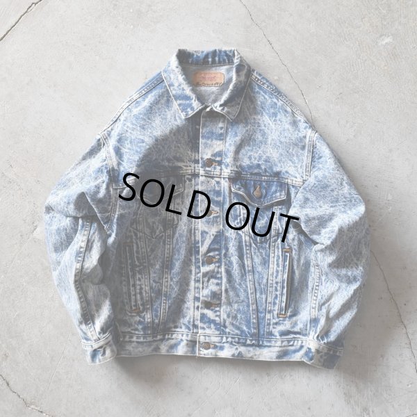 画像1: 1980s Levi's 70507-0219 ケミカルデニムジャケット　 "MADE IN USA"　 表記M 