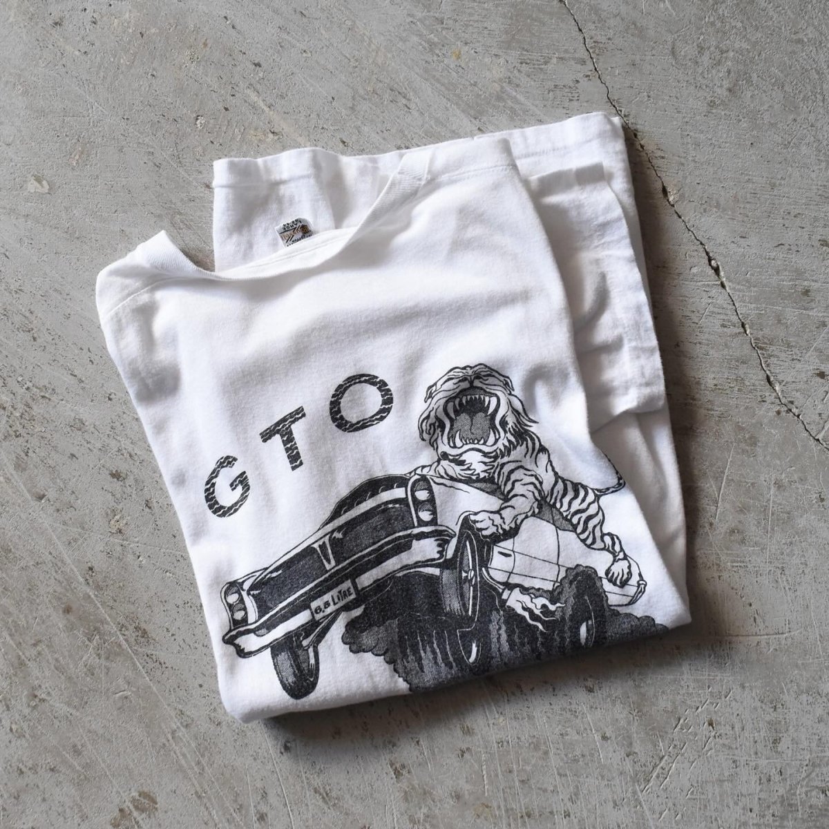 画像1: 1960s RUSSELL "GTO RACING TEAM" バックプリントTシャツ　 "MADE IN USA"　 表記L  (1)